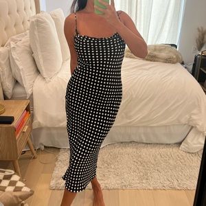 Black & white polka dot dress